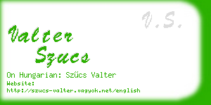 valter szucs business card